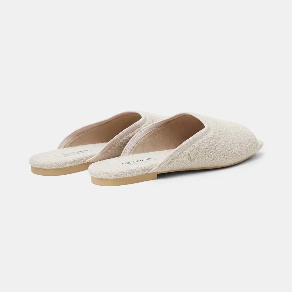 VIVAIA Square-Toe Fluffy Slides EU 41 / US 9.5 - Picture 4 of 10